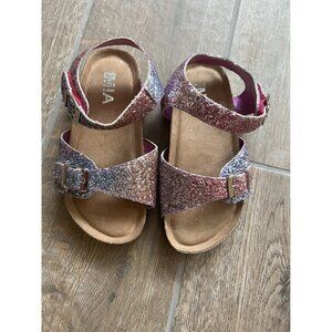 NWOT Mia Girls Pink & Purple Glitter Sandals Sz 9